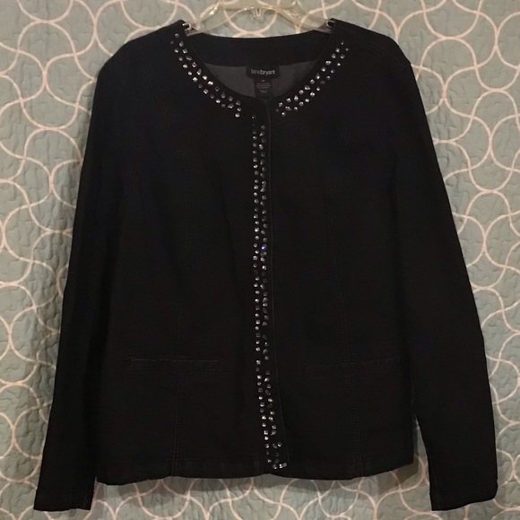 Lane Bryant Black Jean Jacket - Picture 1 of 6